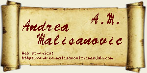 Andrea Mališanović vizit kartica